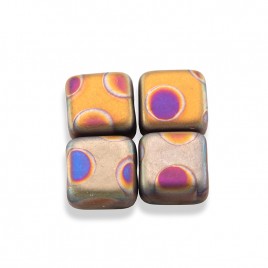 Sandstorm Matt 6x6mm Square Czech Glass Bead