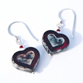 Siam Heart Earrings