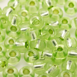 Soft Lime silver lined size 5/0 seed beads- Retail system