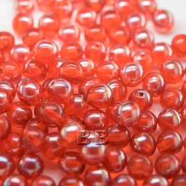 Spicy Orange 6mm round Czech glass druk beads - Retail system
