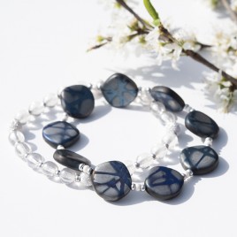 Strong Blue Fantasy Bead Bracelet Set