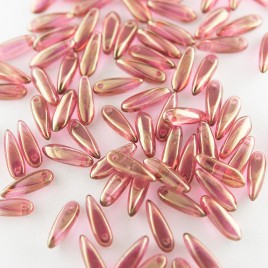 Sugar Coral 3x11mm dagger bead