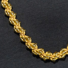 Sun Studio – Gold Eternal Spiral Rope Necklace Bead Kit.