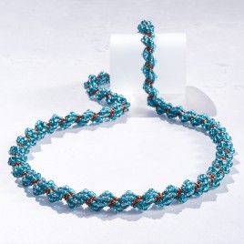 Sun Studio – Marine Blue Eternal Spiral Rope - Necklace Bead Kit.