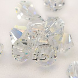 Swarovski 5301/5328 Xilion Bead 4mm Crystal AB Bicone