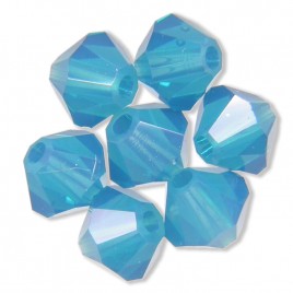 Swarovski 5301 Bead 4mm Caribbean Blue Opal Bicone