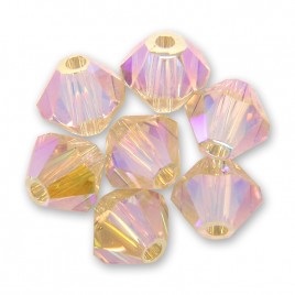 Swarovski 5301 Bead 4mm Ceylon Topaz AB2x Bicone
