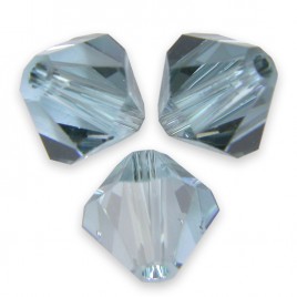 Swarovski 5328 Xillion Bead 6mm Aquamarine Satin Bicone