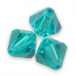 Swarovski 5301 Bead 6mm Blue Zircon Bicone