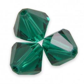 Swarovski 5301 Bead 6mm Emerald Bicone