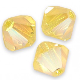 Swarovski 5301 Bead 6mm jonquil AB2x Bicone