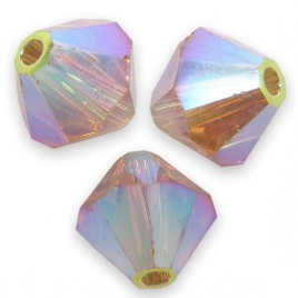 Swarovski 5301 Bead 6mm Light Colorado Topaz AB2x Bicone