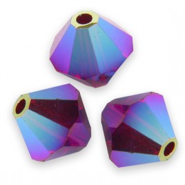 Swarovski 5301 Bead 6mm Siam AB2x Bicone