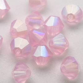 Swarovski 5301 Bead 4mm Rosaline AB/Matt Bicone