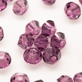 Swarovski 5328 Xilion Bead 3mm Amethyst Bicone