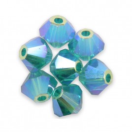 Swarovski 5328 Xilion Bead 3mm Blue Zircon AB2x Bicone