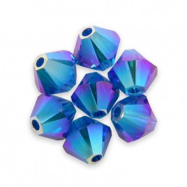 Swarovski 5328 Xilion Bead 3mm Capri Blue AB2x Bicone