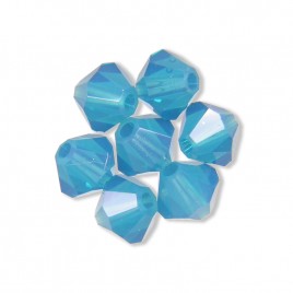 Swarovski 5328 Xilion Bead 3mm Carribean Blue Opal Bicone