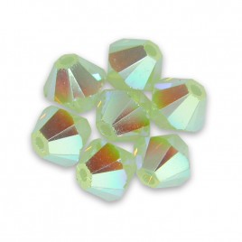 Swarovski 5328 Xilion Bead 3mm Chrysolite Opal AB2x Bicone