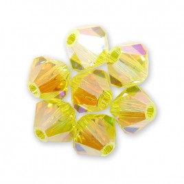 Swarovski 5328 Xilion Bead 3mm Citrine AB2x Bicone