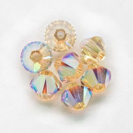 Swarovski 5328 Xilion Bead 3mm Crystal AB/Golden Shadow Bicone
