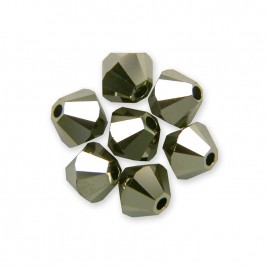 Swarovski 5328 Xilion Bead 3mm Crystal Metallic Light Gold 2x Bicone