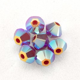 Swarovski 5328 Xilion Bead 3mm Dark Red Coral AB2x Bicone