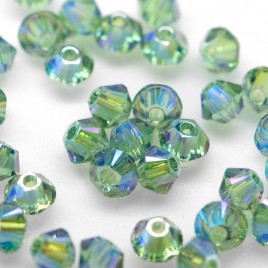 Swarovski 5328 Xilion Bead 3mm Erinite (360) Shimmer2 Bicone.
