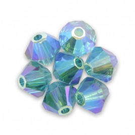 Swarovski 5328 Xilion Bead 3mm Indicolite AB2x Bicone