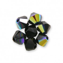 Swarovski 5328 Xilion Bead 3mm Jet AB Bicone