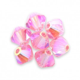 Swarovski 5328 Xilion Bead 3mm Light Rose AB2x Bicone
