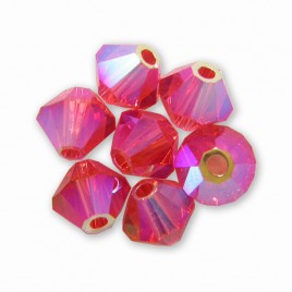 Swarovski 5328 Xilion Bead 3mm Padparadascha AB2x Bicone