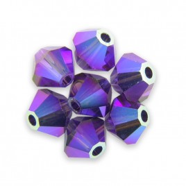 Swarovski 5328 Xilion Bead 3mm Purple Velvet AB2x Bicone