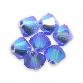 Swarovski 5328 Xilion Bead 3mm Sapphire AB2x Bicone