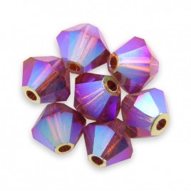 Swarovski 5328 Xilion Bead 3mm Smoked Topaz AB2x Bicone