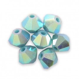 Swarovski 5328 Xilion Bead 3mm Turquoise AB2x Bicone