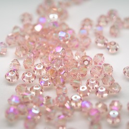 Swarovski 5328 Xilion Bead 3mm Vintage Rose (319) Shimmer2 Bicone.