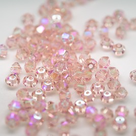 Swarovski 5328 Xilion Bead 3mm Vintage Rose (319) Shimmer2 Bicone.