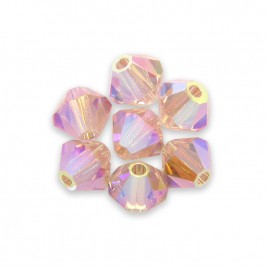 Swarovski 5328 Xilion Bead 3mm Vintage Rose AB2x Bicone
