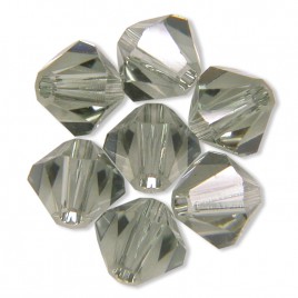 Swarovski 5328 Xilion Bead 4mm Black Diamond Bicone