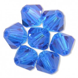 Swarovski 5328 Xilion Bead 4mm Capri Blue Bicone