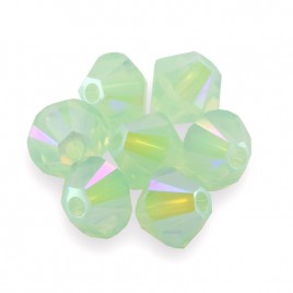 Swarovski 5328 Xilion Bead 4mm Chrysolite Opal (294) Shimmer2 Bicone.