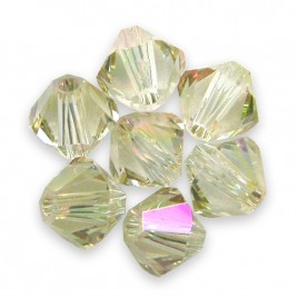 Swarovski 5328 Xilion Bead 4mm Crystal Luminous Green Bicone