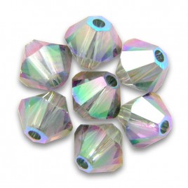 Swarovski 5328 Xilion Bead 4mm Crystal Paradise Shine 2x Bicone