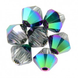 Swarovski 5328 Xilion Bead 4mm Crystal Scarabaeus Green Bicone