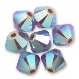 Swarovski 5328 Xilion Bead 4mm Cyclamen Opal AB2x Bicone