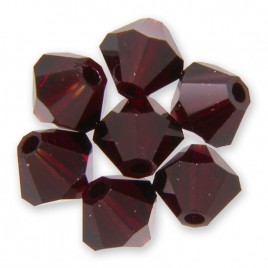 Swarovski 5328 Xilion Bead 4mm Garnet Bicone