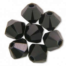 Swarovski 5328 Xilion Bead 4mm Jet Bicone