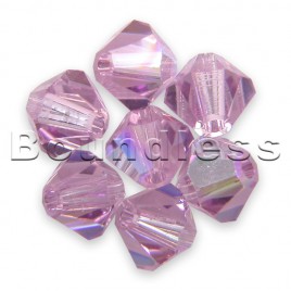 Swarovski 5328 Xilion Bead 4mm Light Amethyst AB Bicone