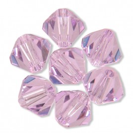 Swarovski 5328 Xilion Bead 4mm Light Amethyst Bicone